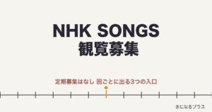 NHK SONGSの観覧募集はある？申し込み方法と倍率・レポも