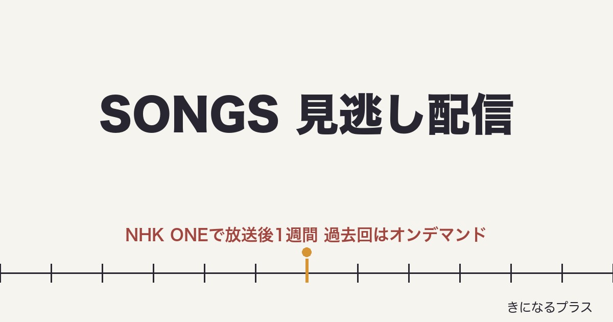 SONGSの見逃し配信や無料動画はある？再放送はいつ？