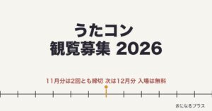 うたコン観覧募集2026はいつ？申し込み方法と倍率・年齢制限
